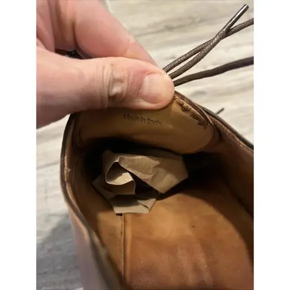 MAGNANNI MENS OXFORD CHILI BROWN DRESS SHOES SIZE 14M MADE  display picture 2